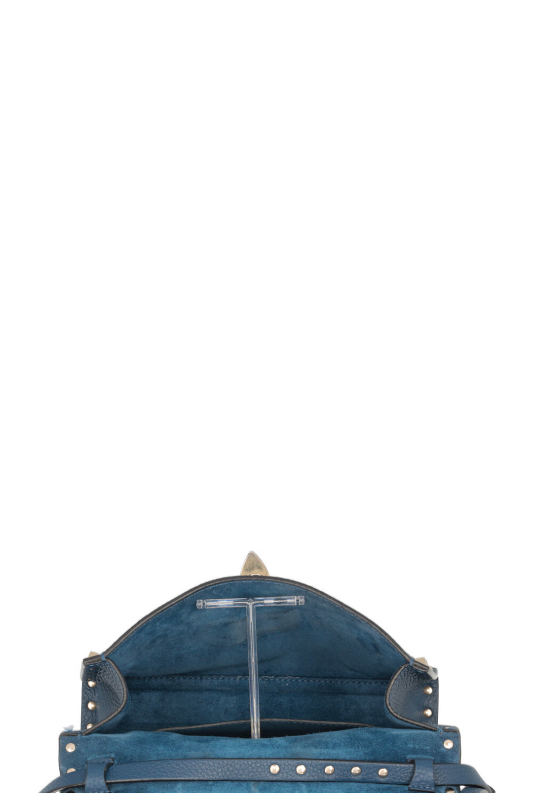 VALENTINO Rockstud Crossbody Bag Small Leather Blue