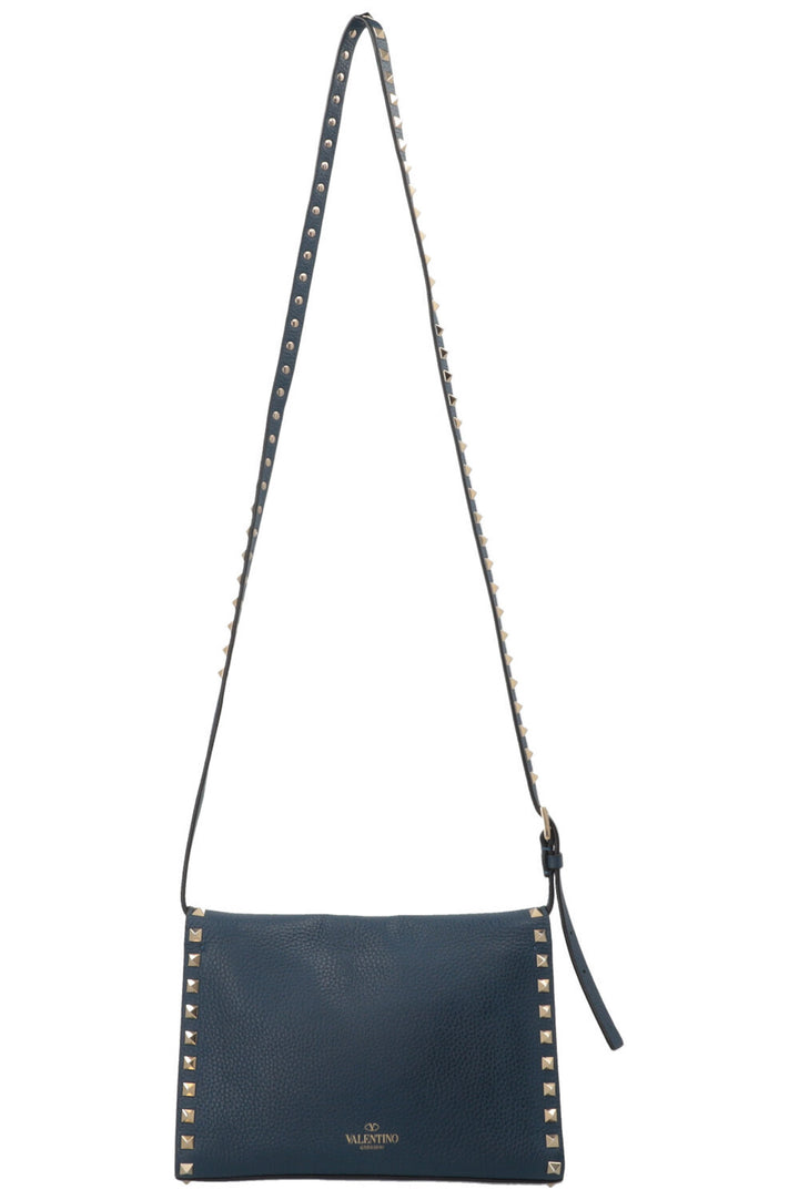 VALENTINO Rockstud Crossbody Bag Small Leather Blue