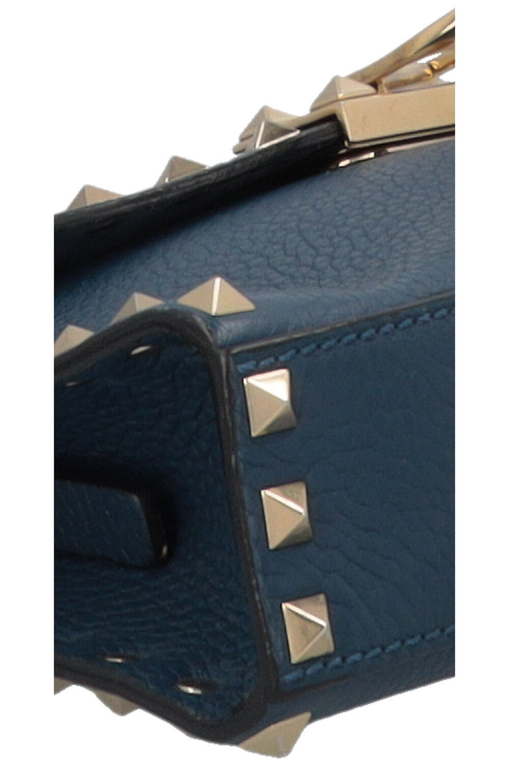 VALENTINO Rockstud Crossbody Bag Small Leather Blue