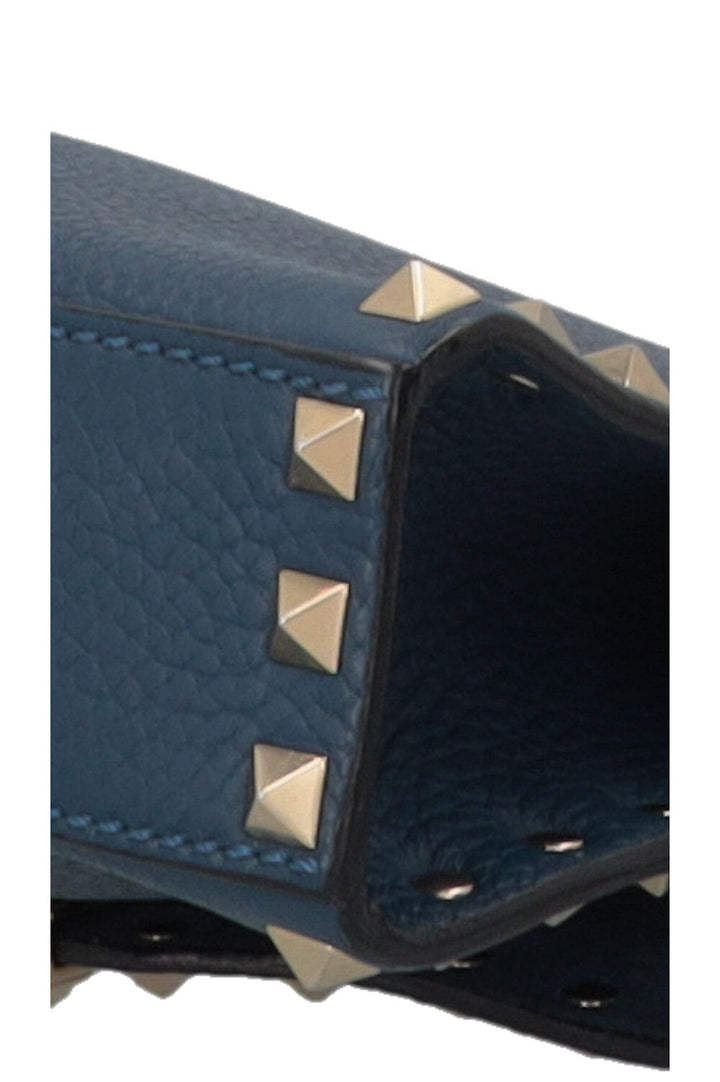 VALENTINO Rockstud Crossbody Bag Small Leather Blue
