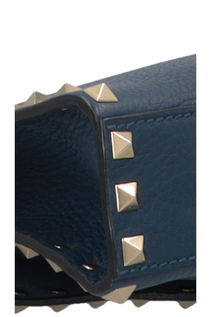 VALENTINO Rockstud Crossbody Bag Small Leather Blue