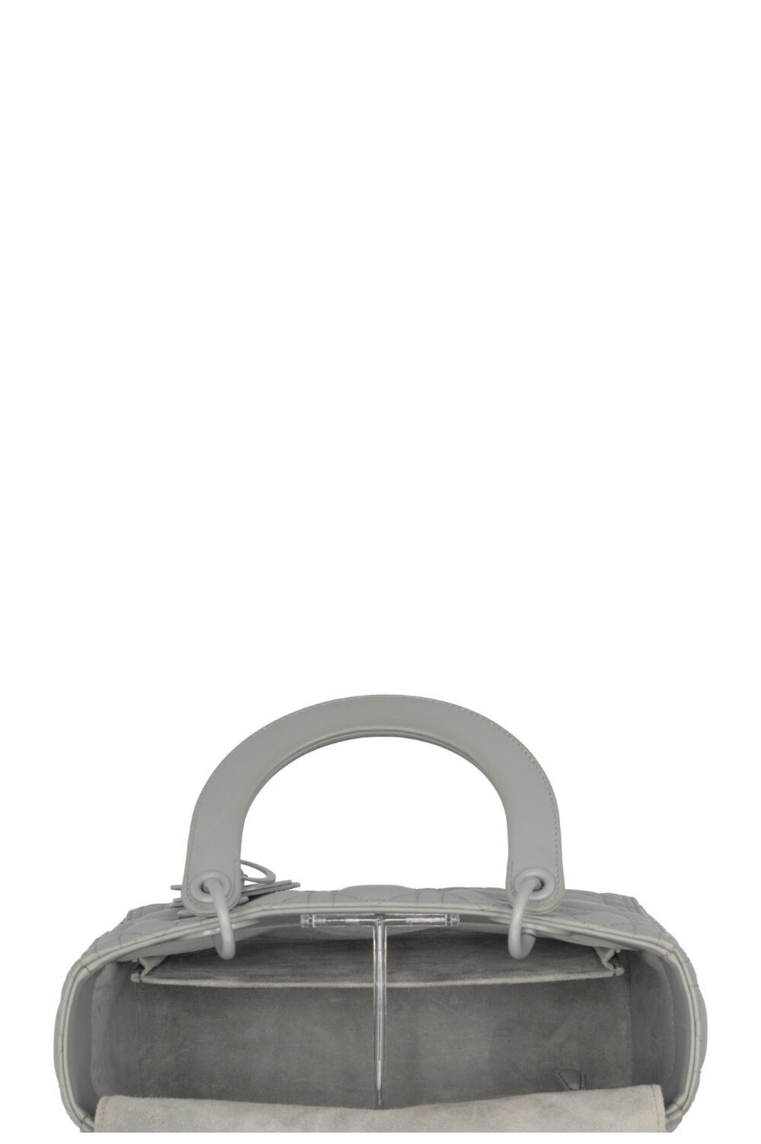 CHRISTIAN DIOR Lady Dior Medium Leather Matte Grey