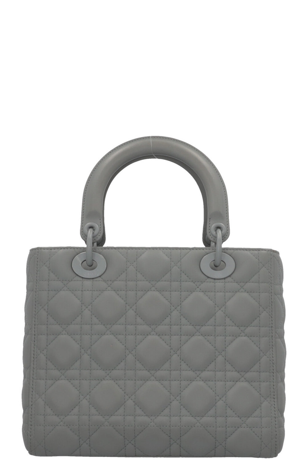 CHRISTIAN DIOR Lady Dior Medium Leather Matte Grey
