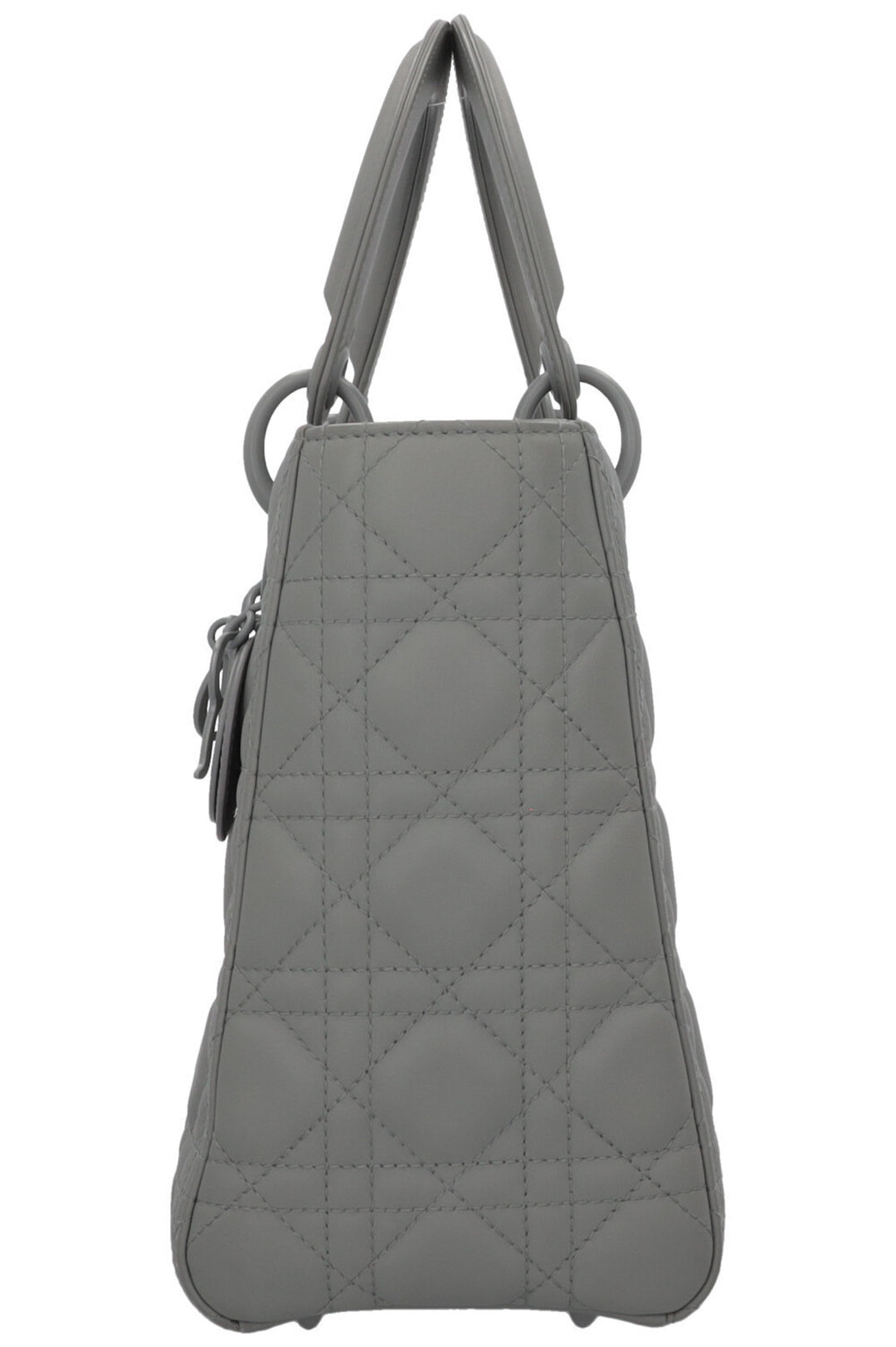 CHRISTIAN DIOR Lady Dior Medium Leather Matte Grey