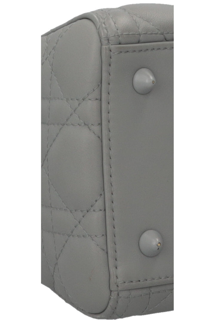CHRISTIAN DIOR Lady Dior Medium Leather Matte Grey