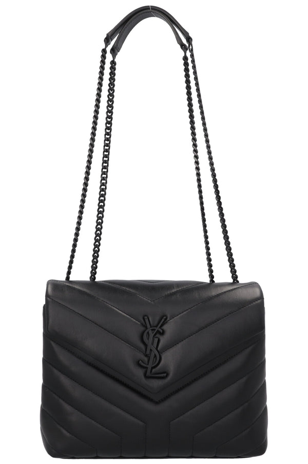 SAINT LAURENT LouLou Bag Small Leather All Black
