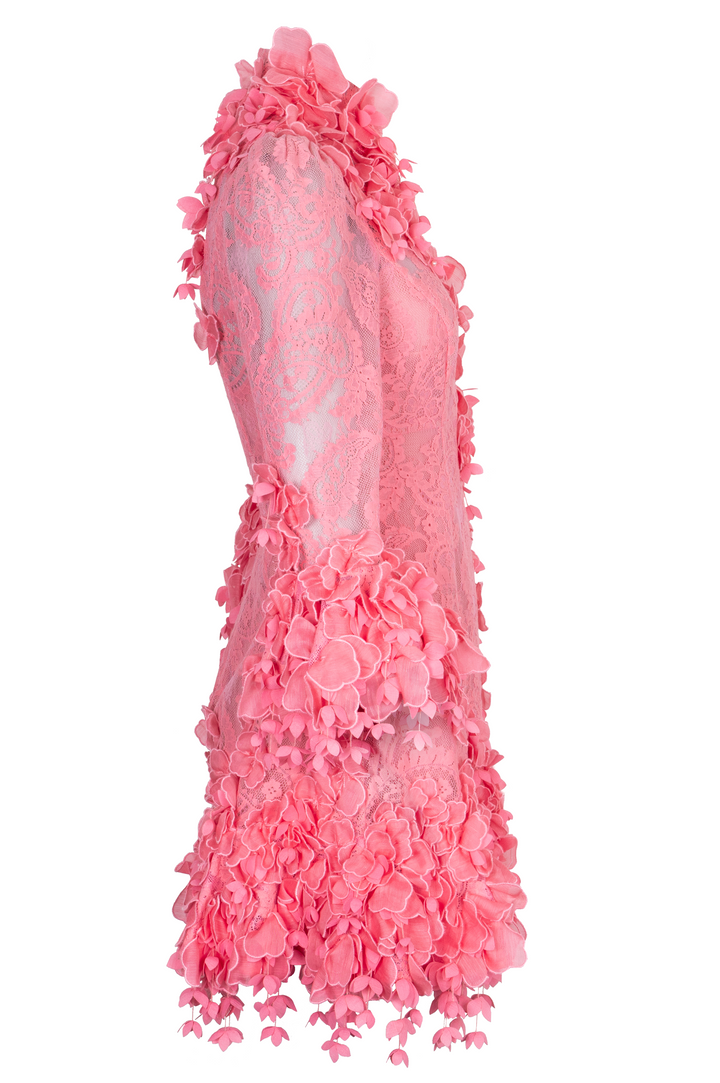 ZIMMERMANN 3D Flowers Dress Pink