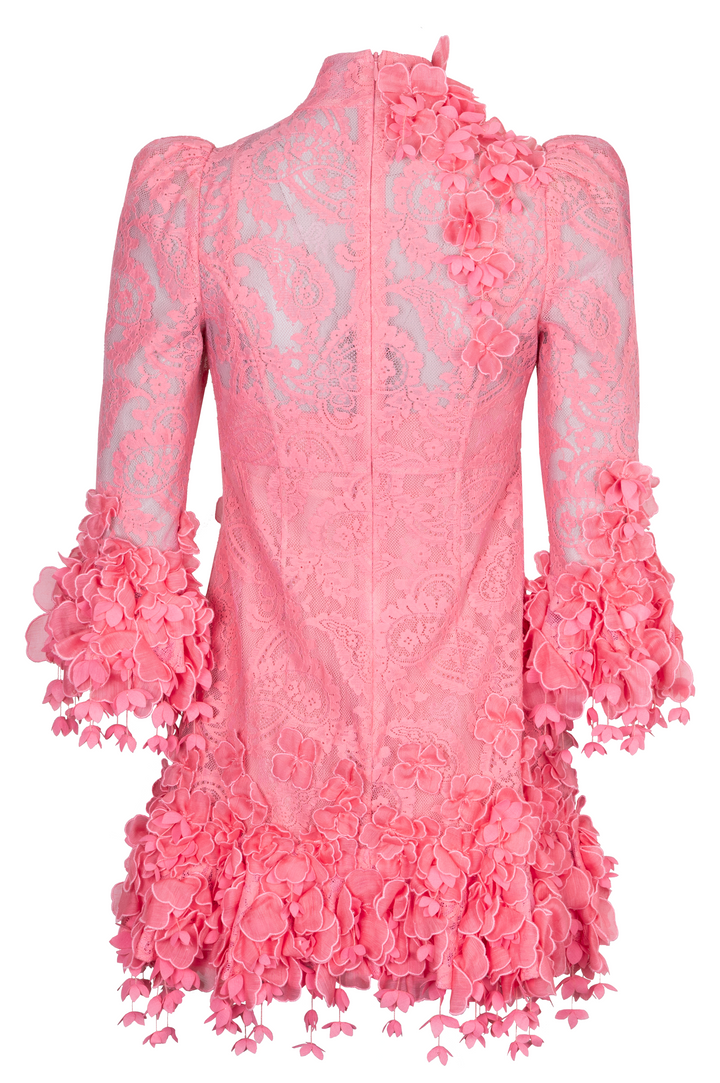 ZIMMERMANN 3D Flowers Dress Pink