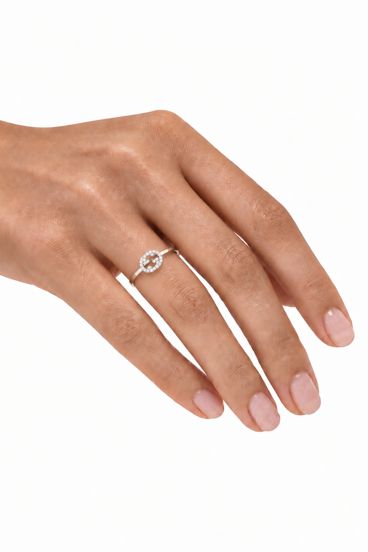 GUCCI GG Ring 18k white gold