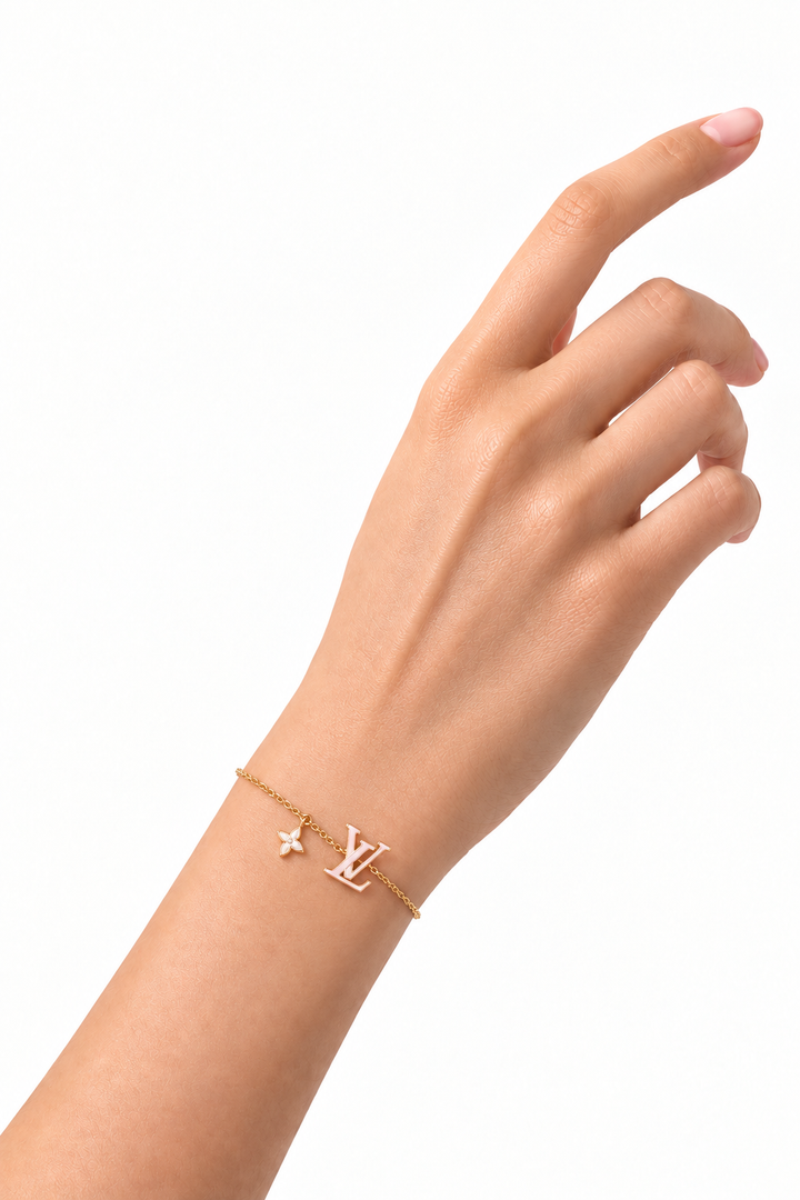 LOUIS VUITTON Iconic S00 Bracelet Brass Gold