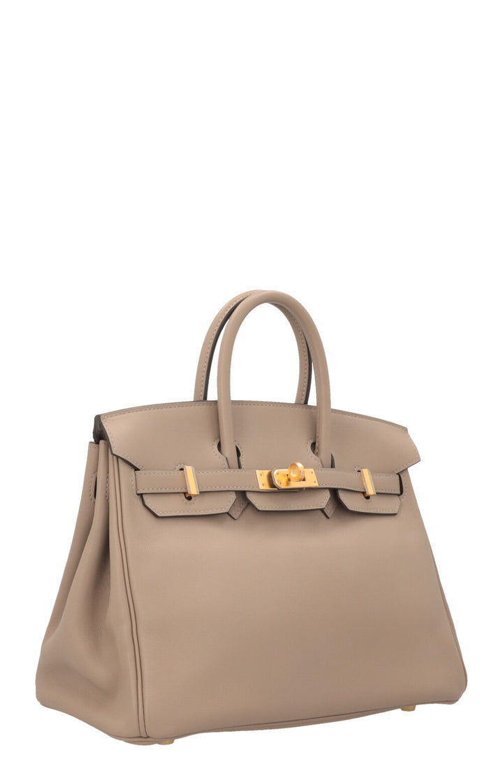 HERMÈS Birkin 25 Retourne Swift Gris Asphalte