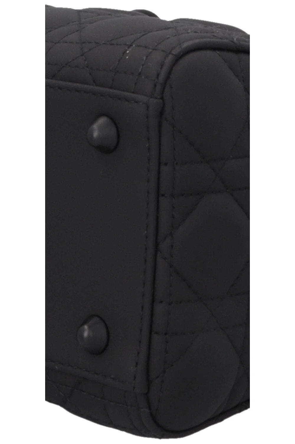 CHRISTIAN DIOR Lady Dior Large Leather Matte So Black