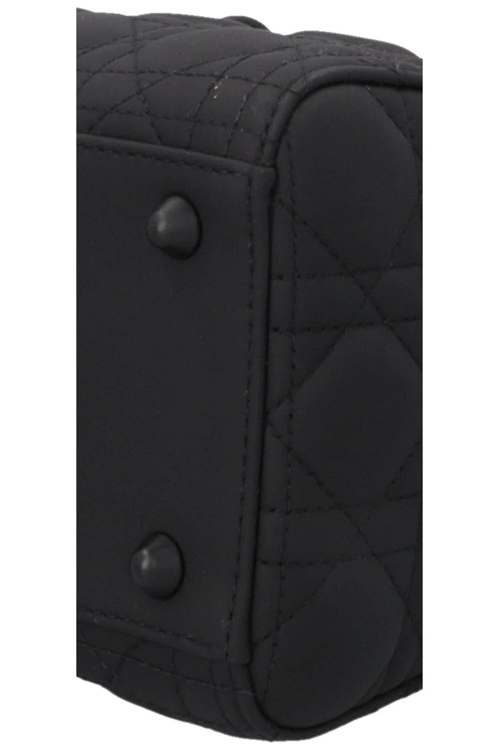 CHRISTIAN DIOR Lady Dior Large Leather Matte So Black