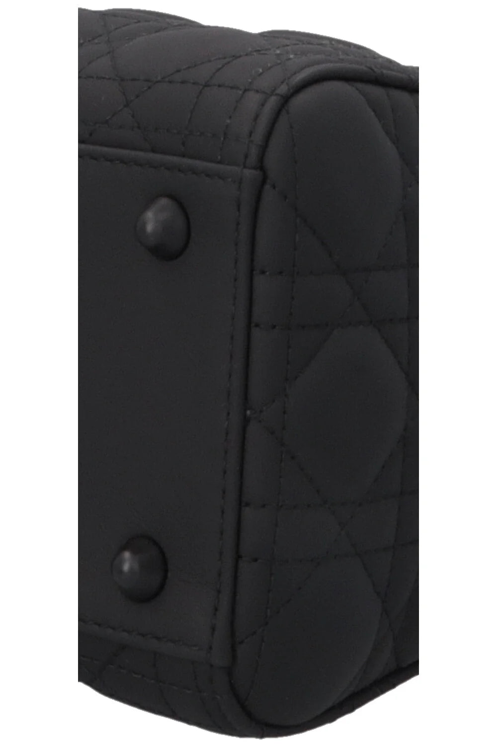 CHRISTIAN DIOR Lady Dior Large Leather Matte So Black