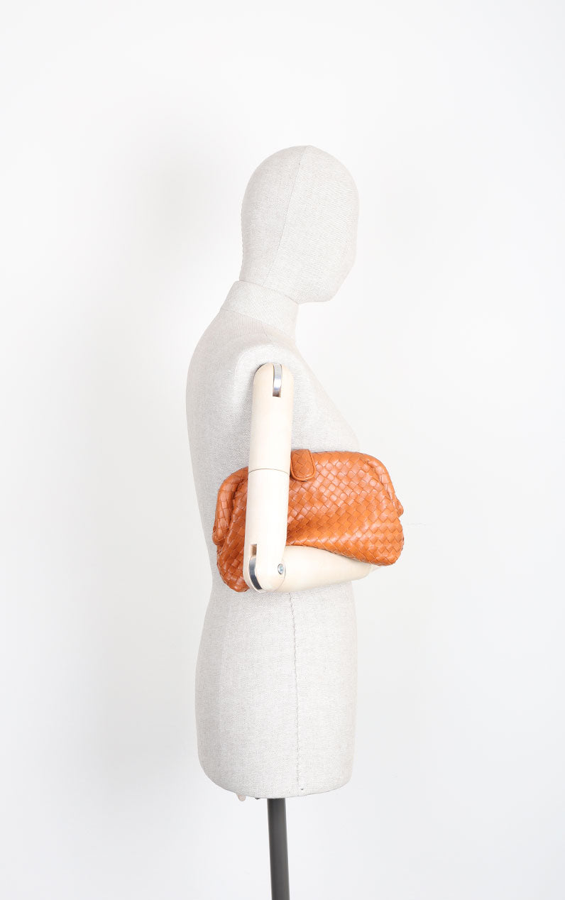 BOTTEGA VENETA The Lauren 1980 Intrecciato Pouch Orange