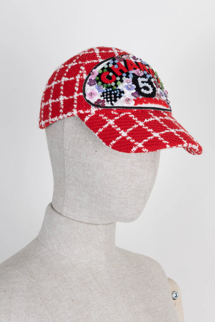 Bonnet en maille CHANEL Monaco 2023 Rouge