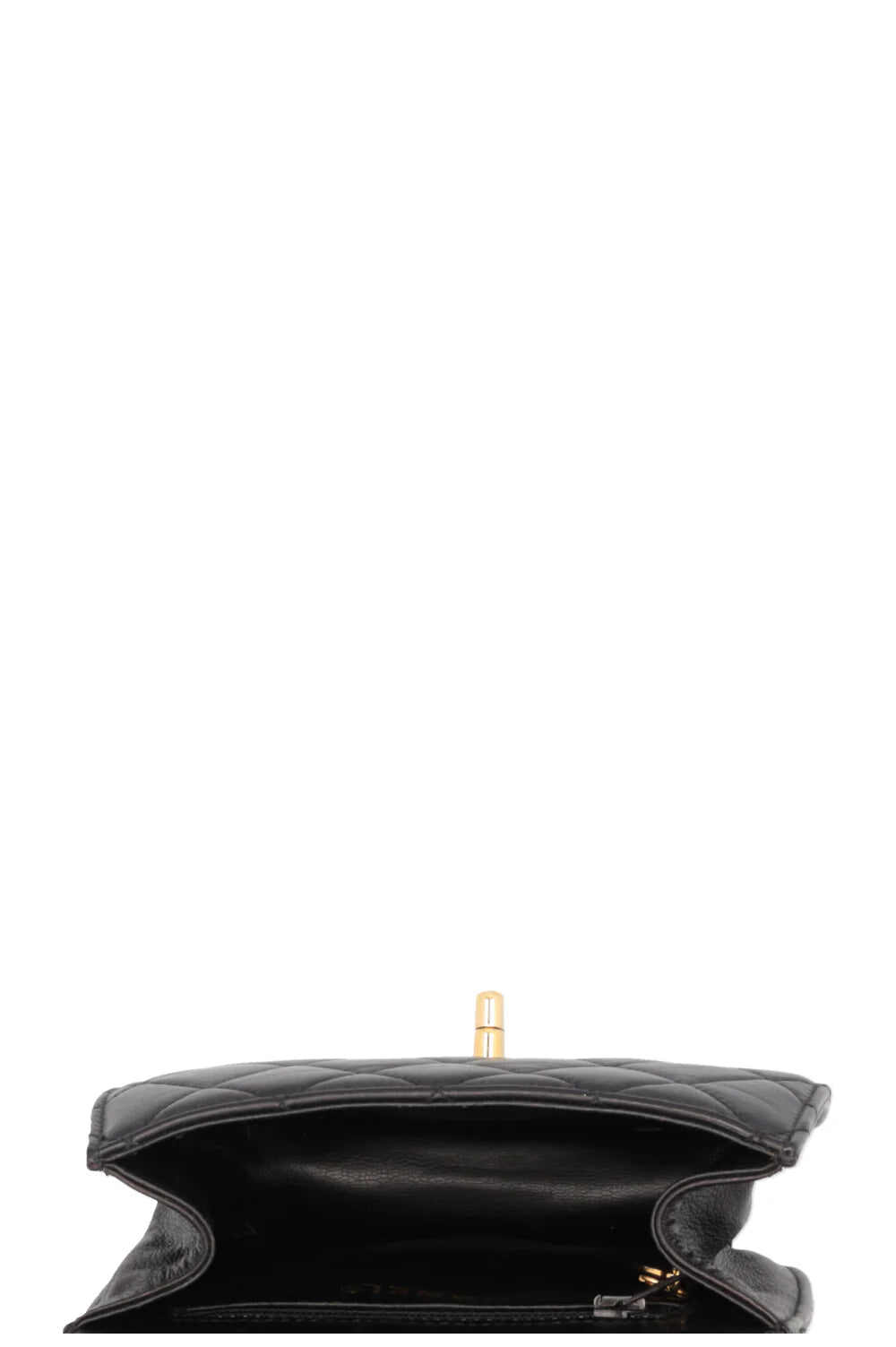 CHANEL Vintage CC Belt Bag Leather Black