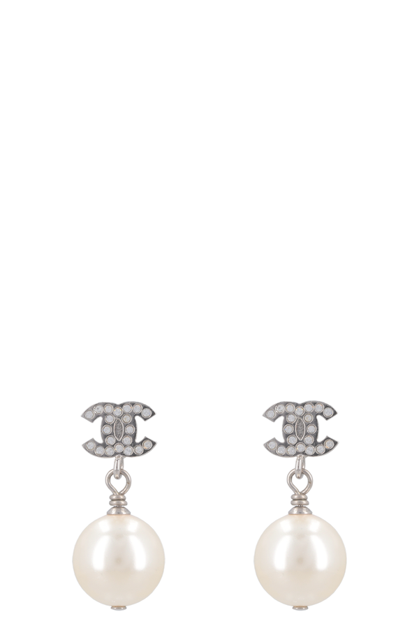 CHANEL CC Pearl Drop Earrings