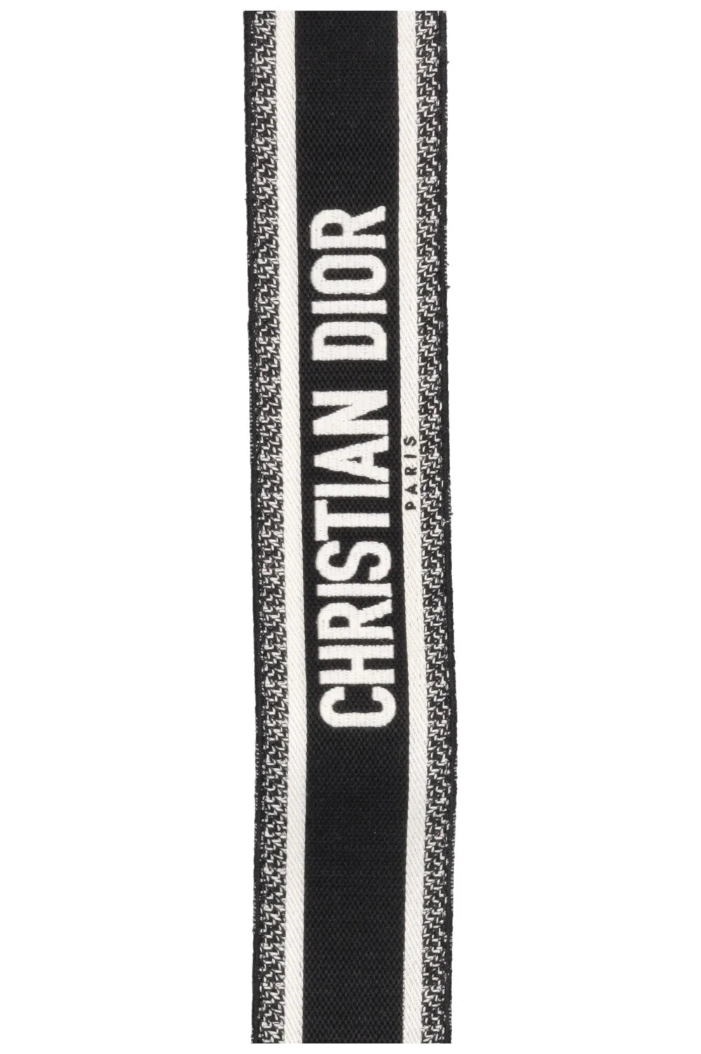 CHRISTIAN DIOR Logo Shoulder Strap Canvas Black White
