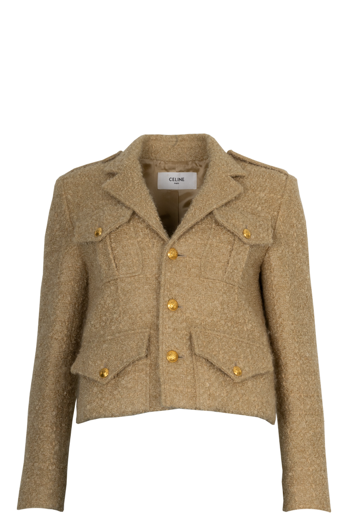 CELINE Jacket Mohair Beige – REAWAKE CELINE Jacket Mohair Beige – REAWAKE