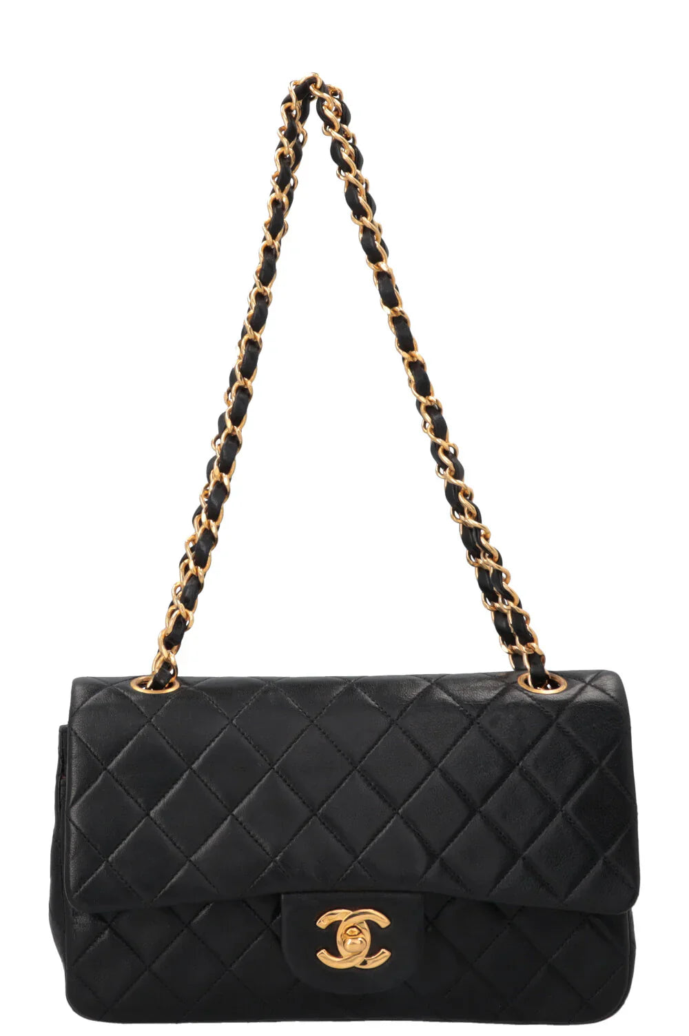Chanel Vintage Double Flap Petit Cuir Noir