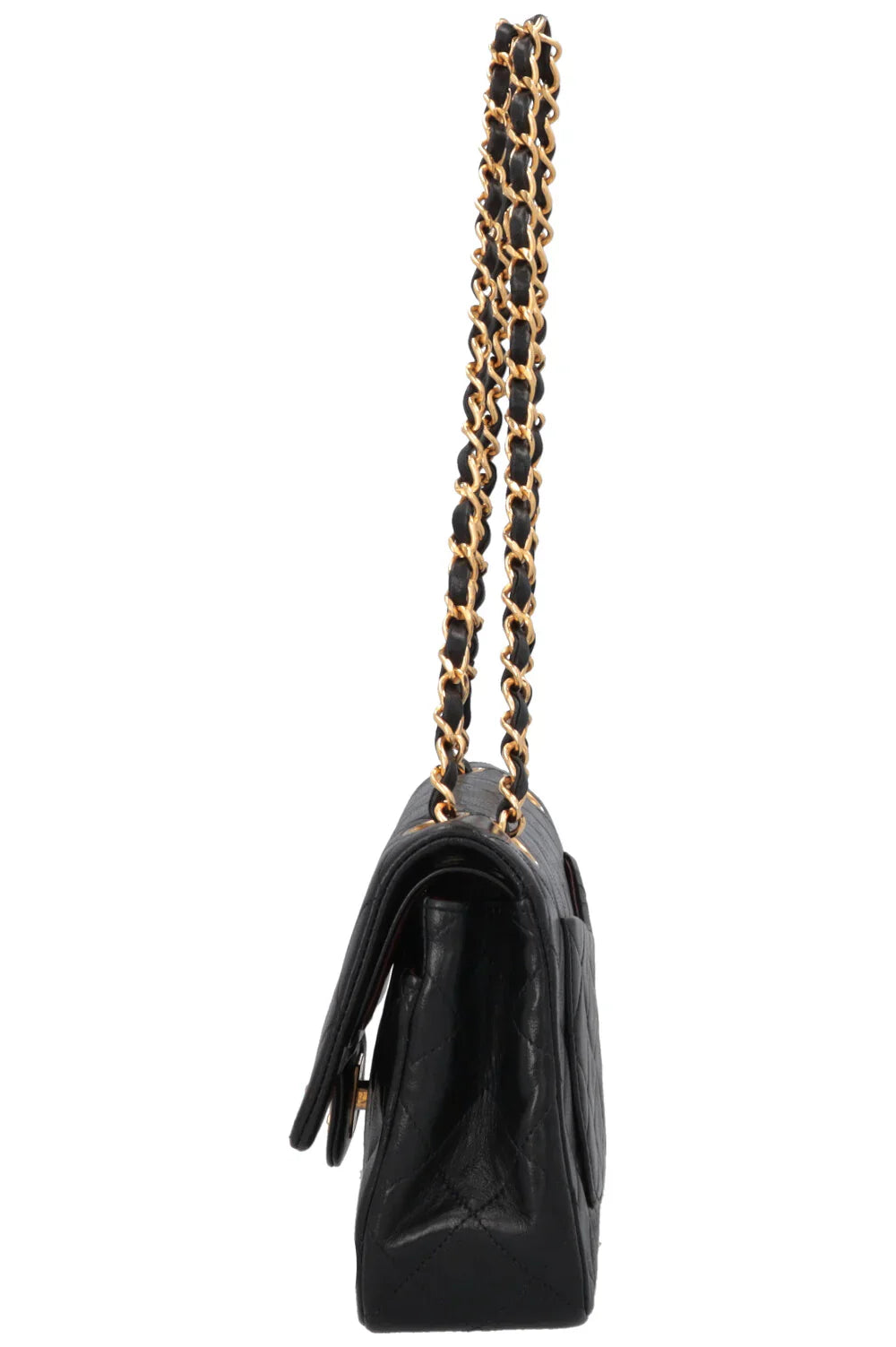 Chanel Vintage Double Flap Petit Cuir Noir