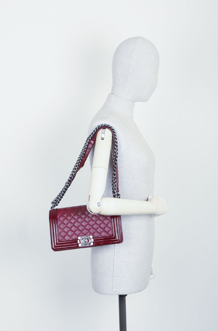 CHANEL Boy Bag Burgundy