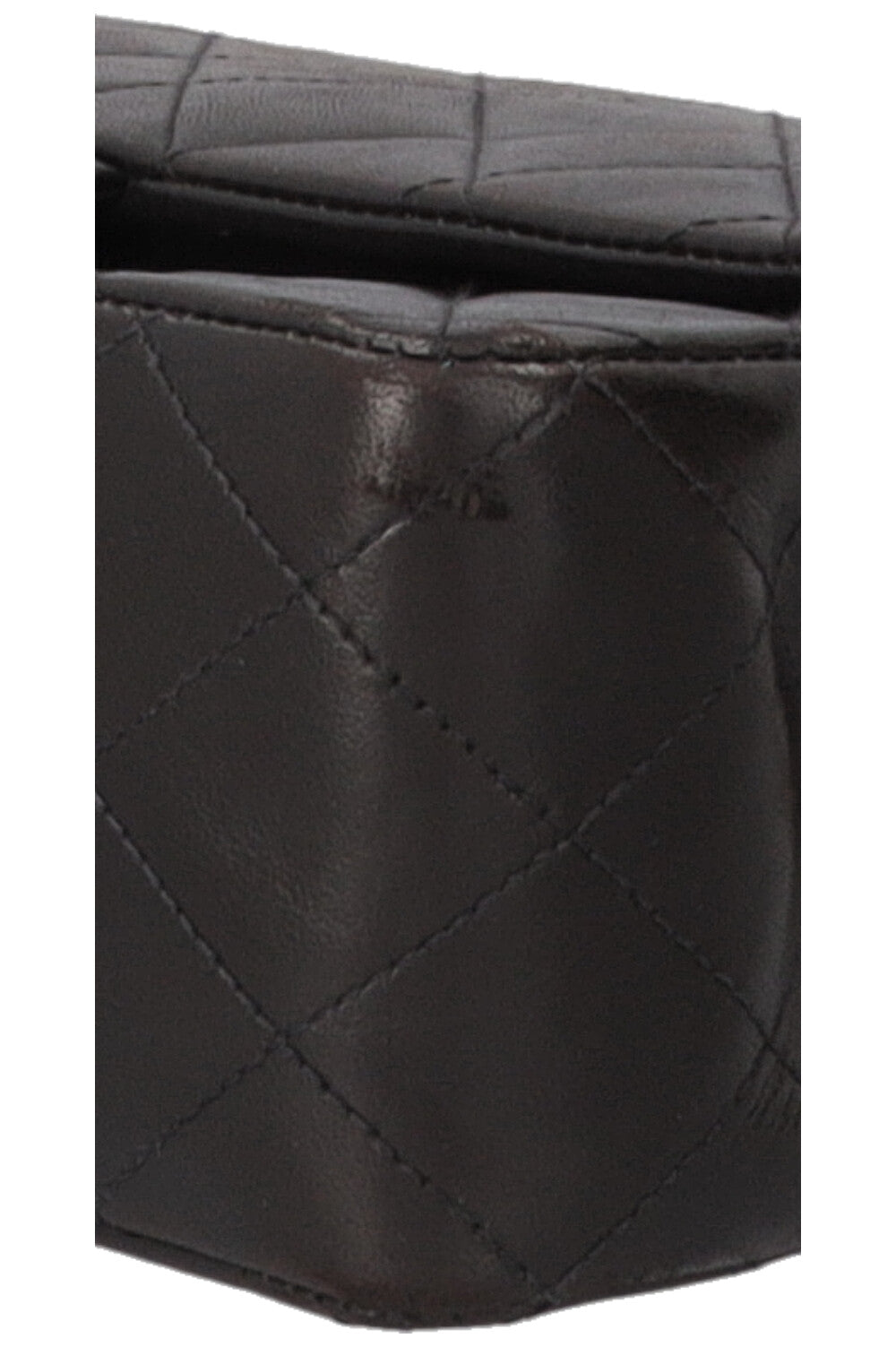Sac Chanel Vintage Double Rabat Cuir Noir Taille Moyenne
