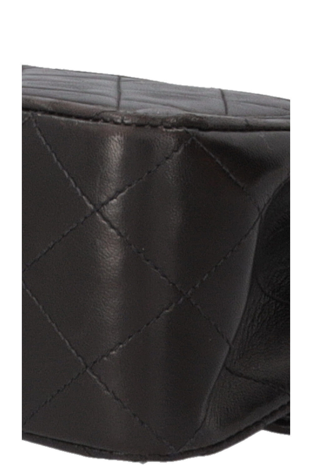 Sac Chanel Vintage Double Rabat Cuir Noir Taille Moyenne