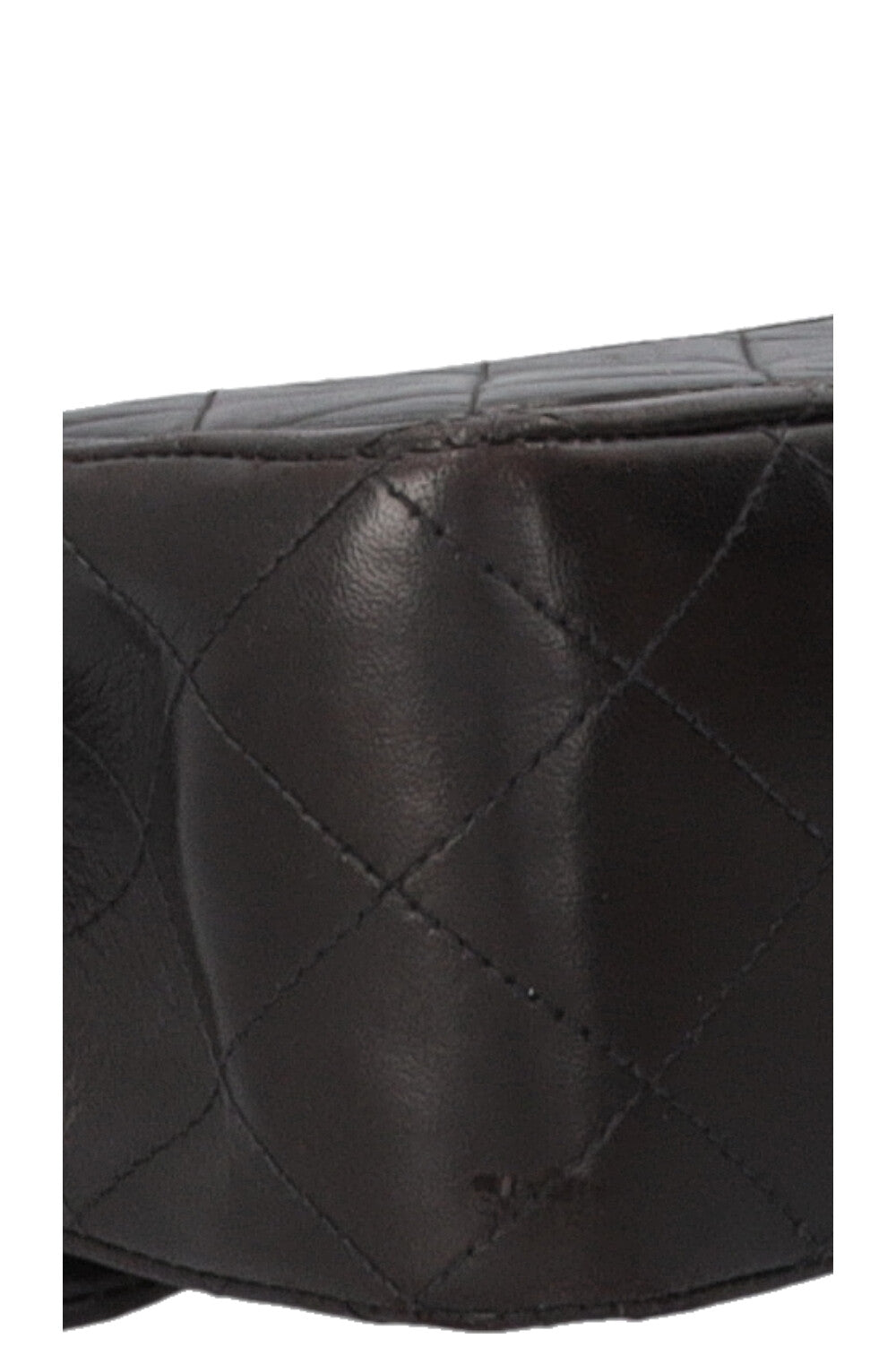 Sac Chanel Vintage Double Rabat Cuir Noir Taille Moyenne