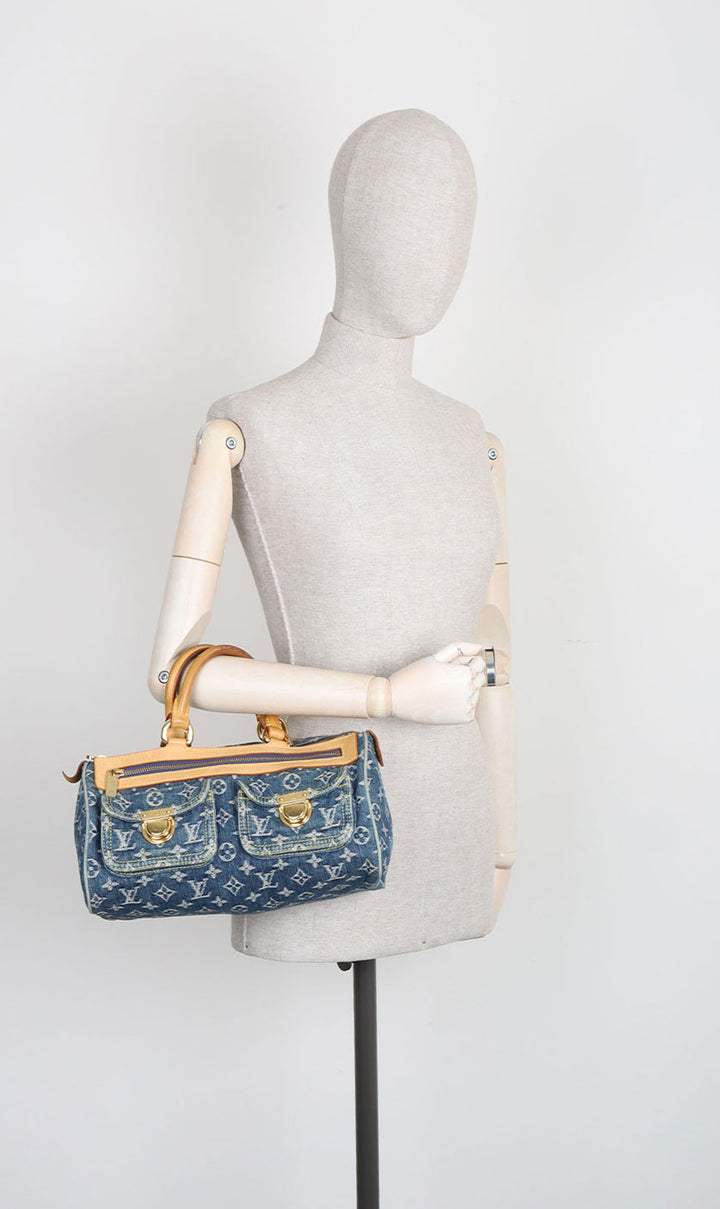 LOUIS VUITTON Neo Speedy Bag Denim Blue