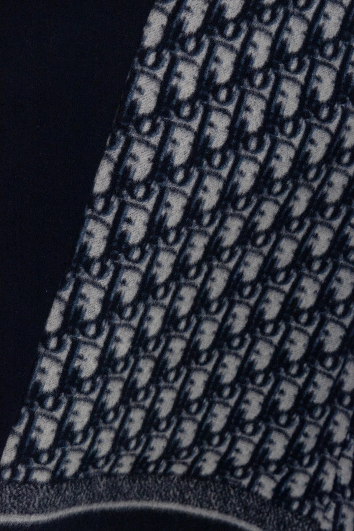 CHRISTIAN DIOR Oblique Belted Sleeveless Vest Navy