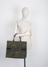 CHRISTIAN DIOR Large Book Tote Camouflage Embroidered Green