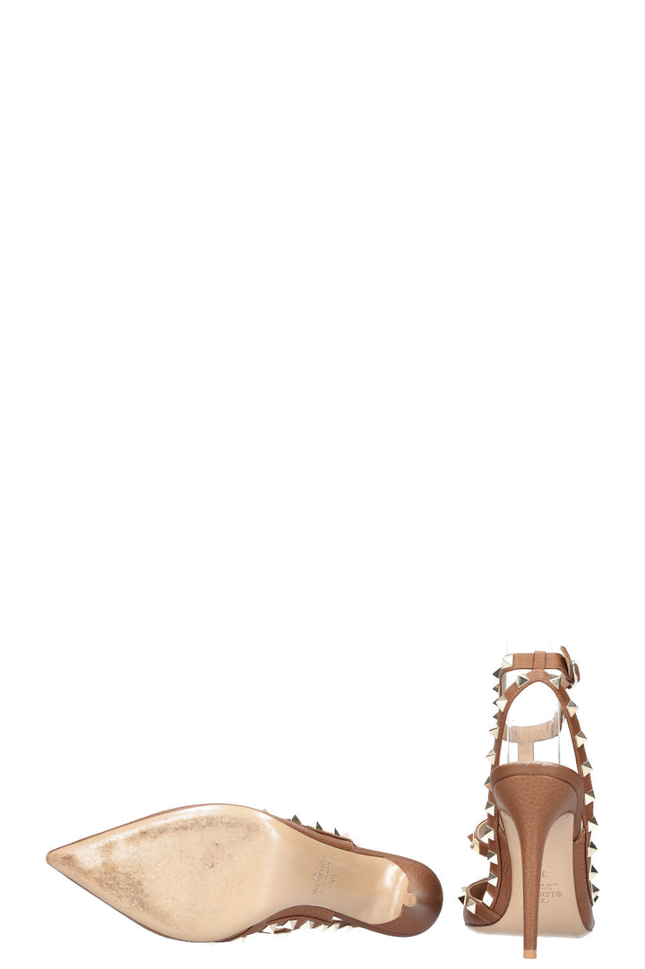 VALENTINO Rockstud Heels Brown