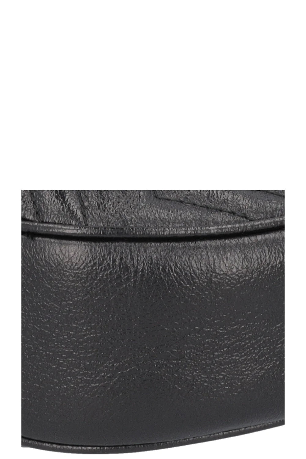 GUCCI Marmont Round Crossbody Bag Leather Black