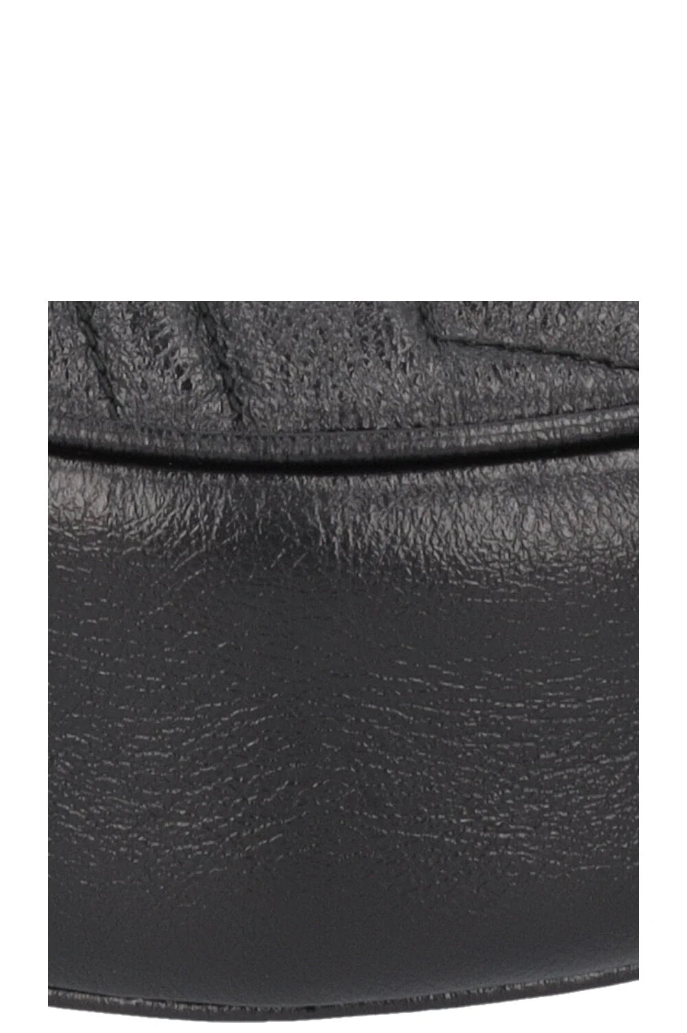 GUCCI Marmont Round Crossbody Bag Leather Black