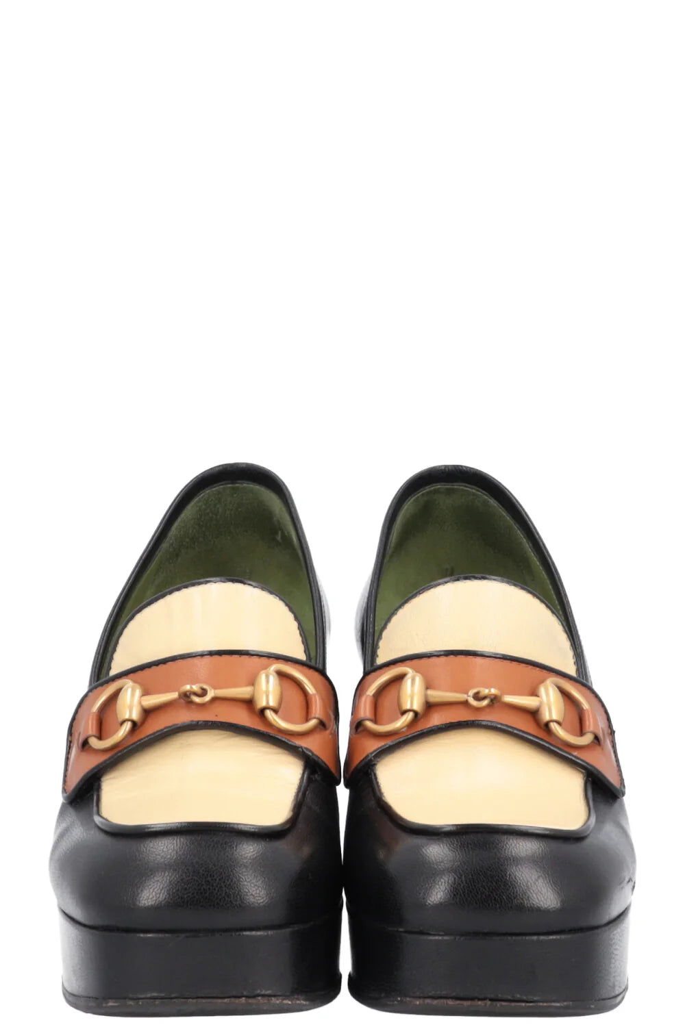 GUCCI Horsebit Platform Heels Black