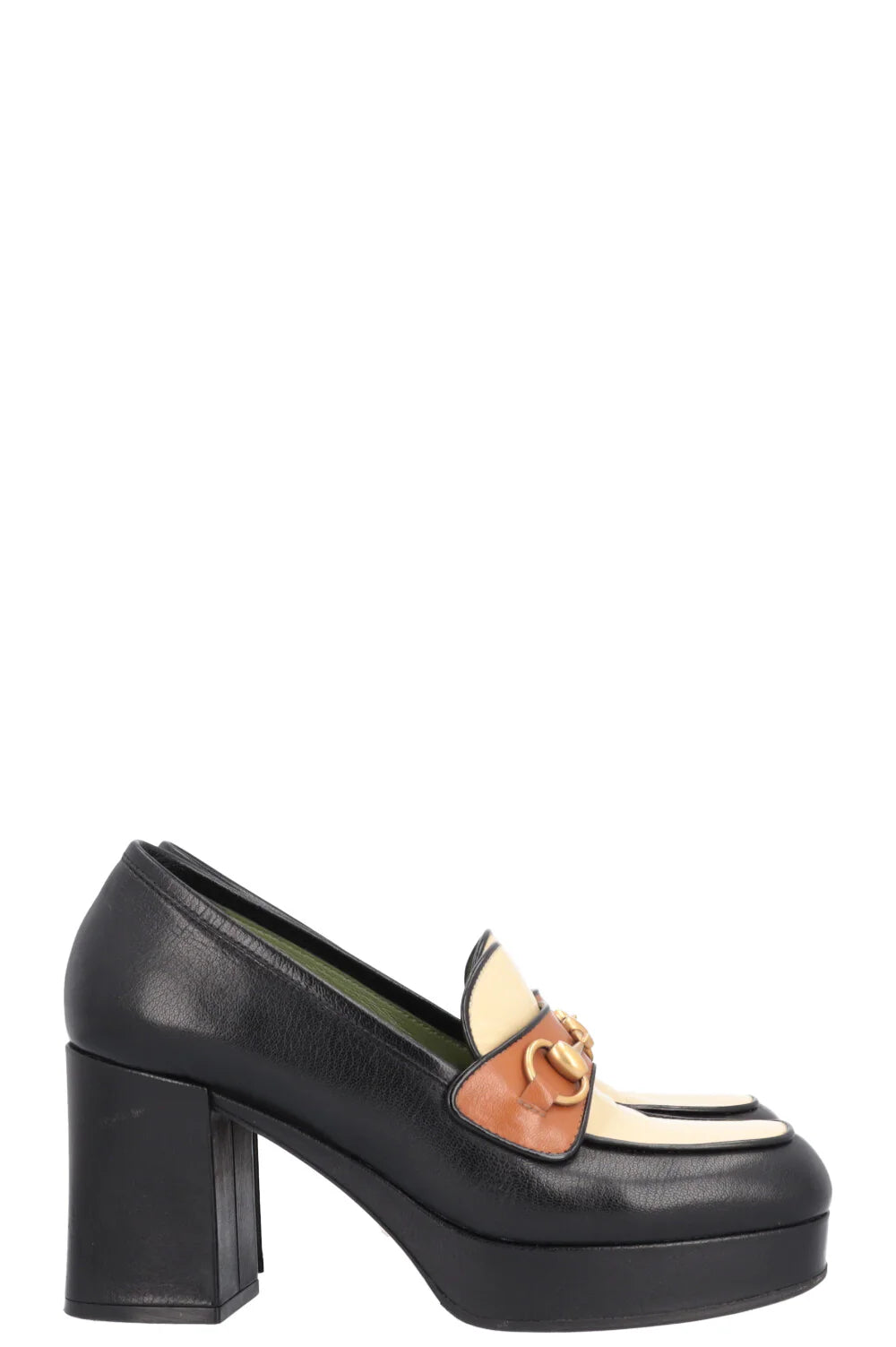 GUCCI Horsebit Platform Heels Black