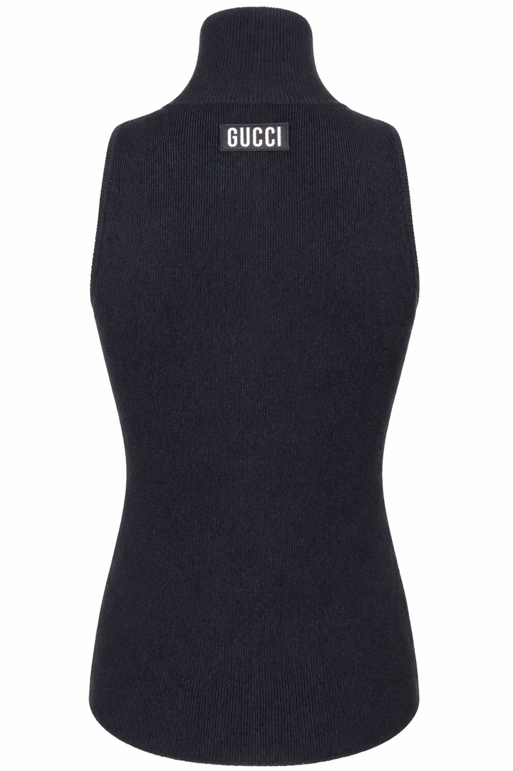 GUCCI Pull à Col Roulé Maille Noir