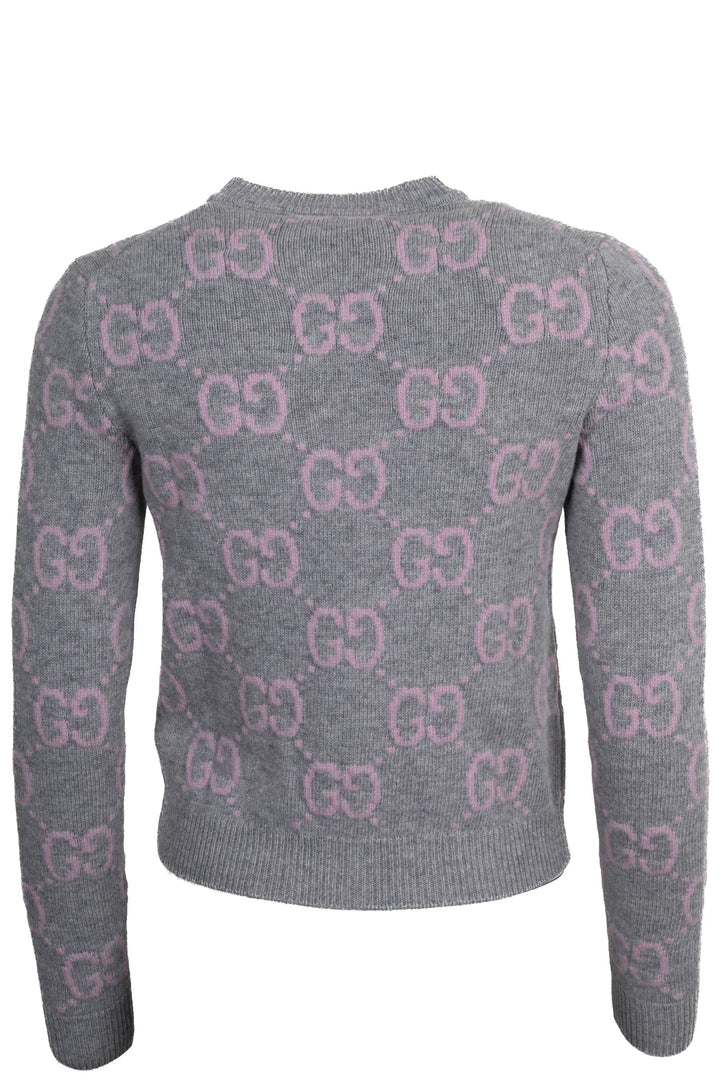 GUCCI GG Short Cardigan Gray Pink
