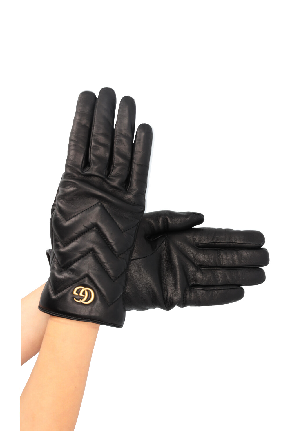 GUCCI Quilted Marmont Gloves Leather Black – REAWAKE