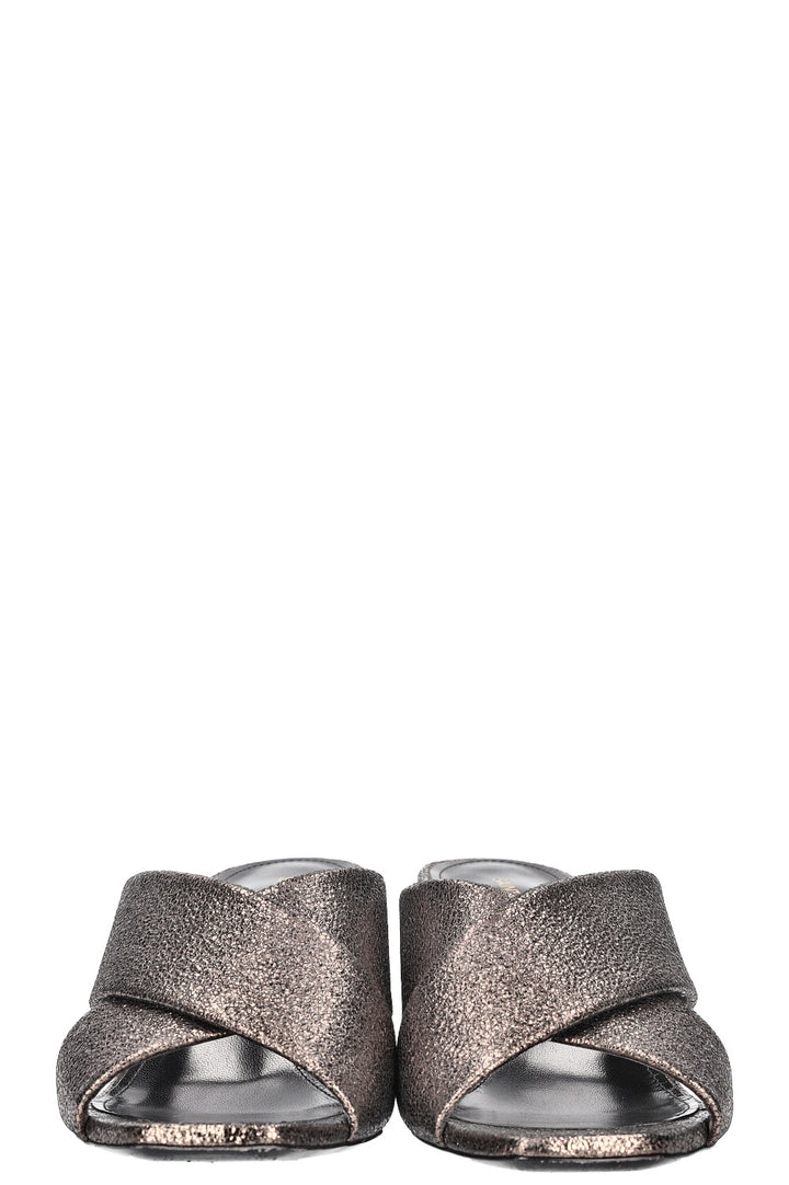 SAINT LAURENT Loulou 70 Heels Silver