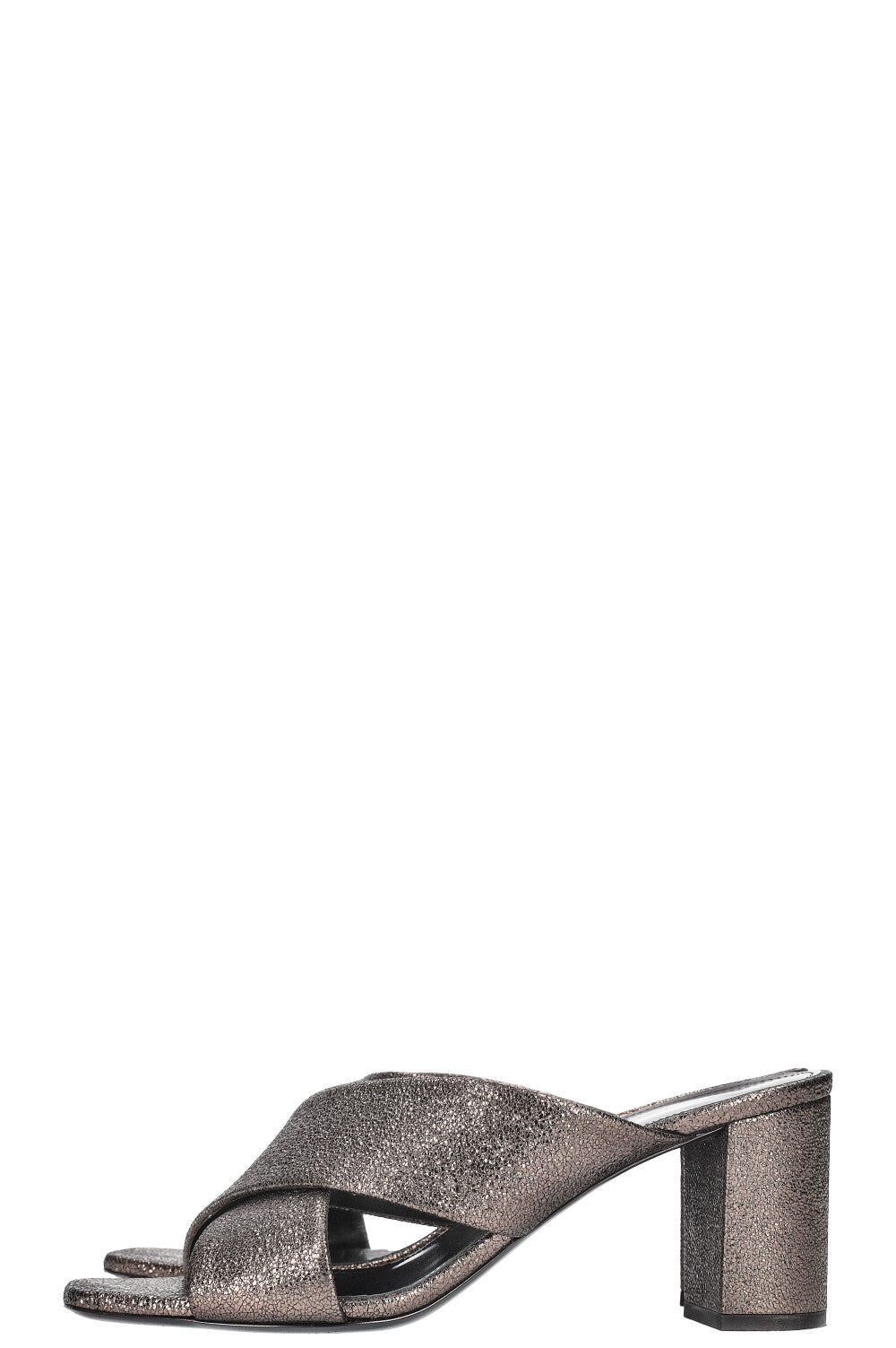 SAINT LAURENT Loulou 70 Heels Silver