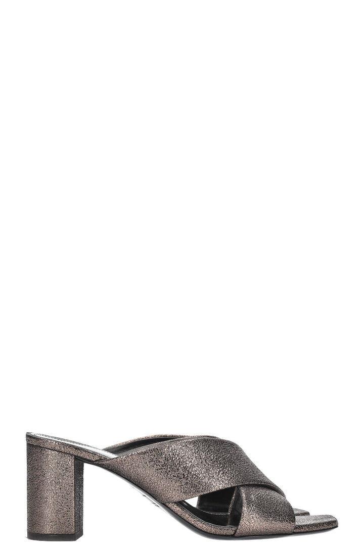 SAINT LAURENT Loulou 70 Heels Silver