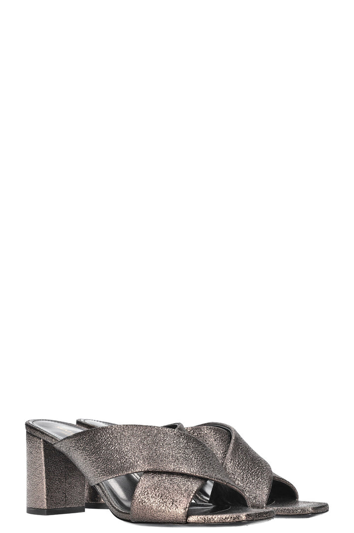 SAINT LAURENT Loulou 70 Heels Silver