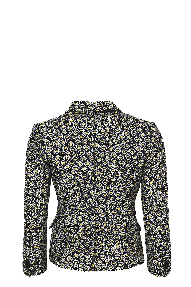GUCCI Chamomille Double Breasted Jacket Yellow Black
