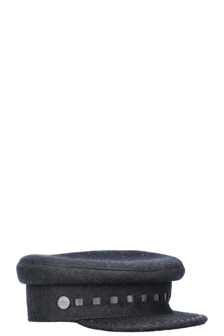HERMÈS Chapeau Laine Noir