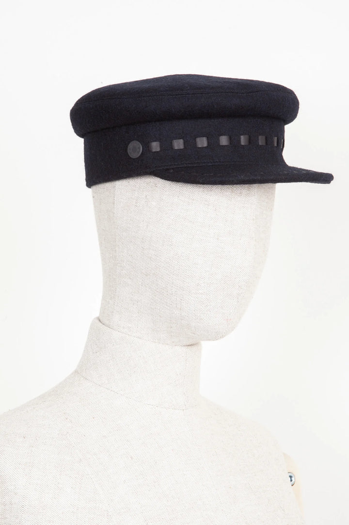 HERMÈS Chapeau Laine Noir