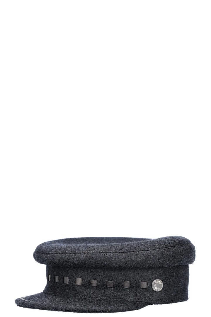 HERMÈS Chapeau Laine Noir