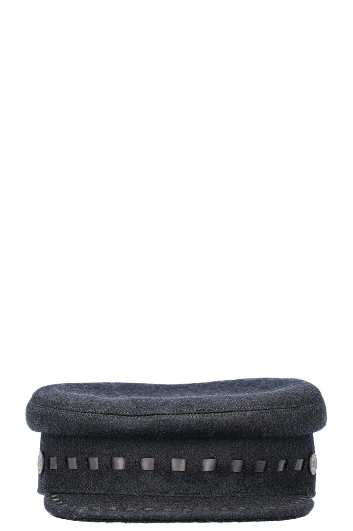 HERMÈS Chapeau Laine Noir